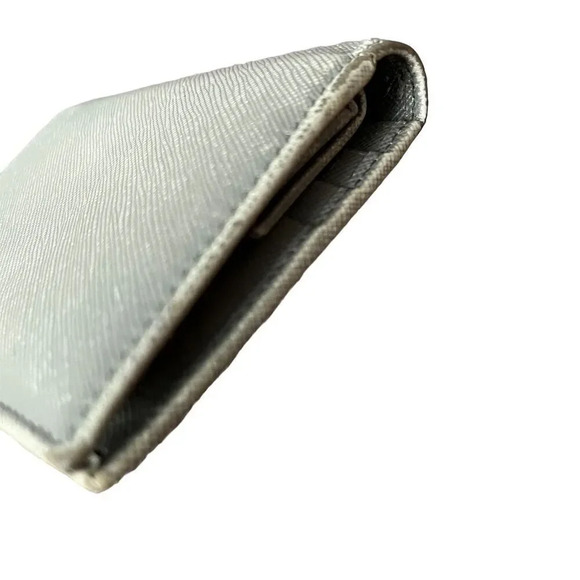 Prada Unisex Bi-fold Wallet Gray Saffiano Leather Credit Card Holder - Picture 3 of 7